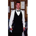 F23 Black Pinstripe Tailored V-Neck Apron